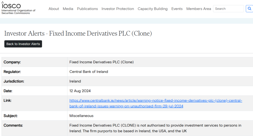 Fixed Income Derivatives PLC Review : Recover Your Deposit – Warning Alert